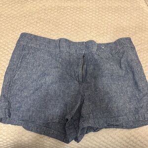LOFT Blue Chambray Bermuda Shorts